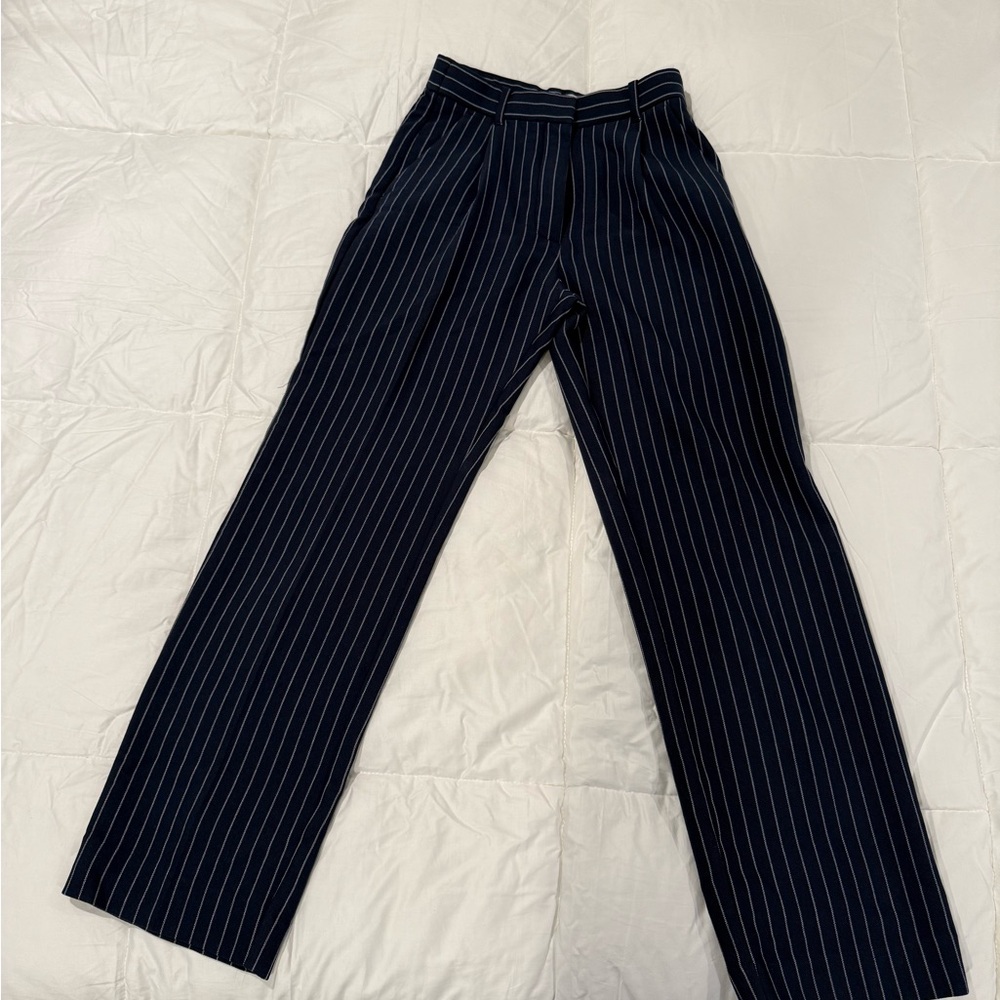 Abercrombie & Fitch Women’s Dark Blue Pinstripe Pants